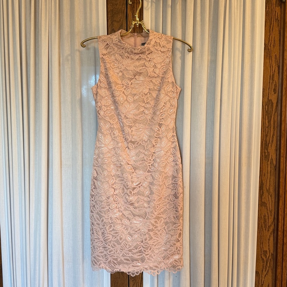 Vince Camuto Blush Pink Lace Sleeveless Sheath Dress